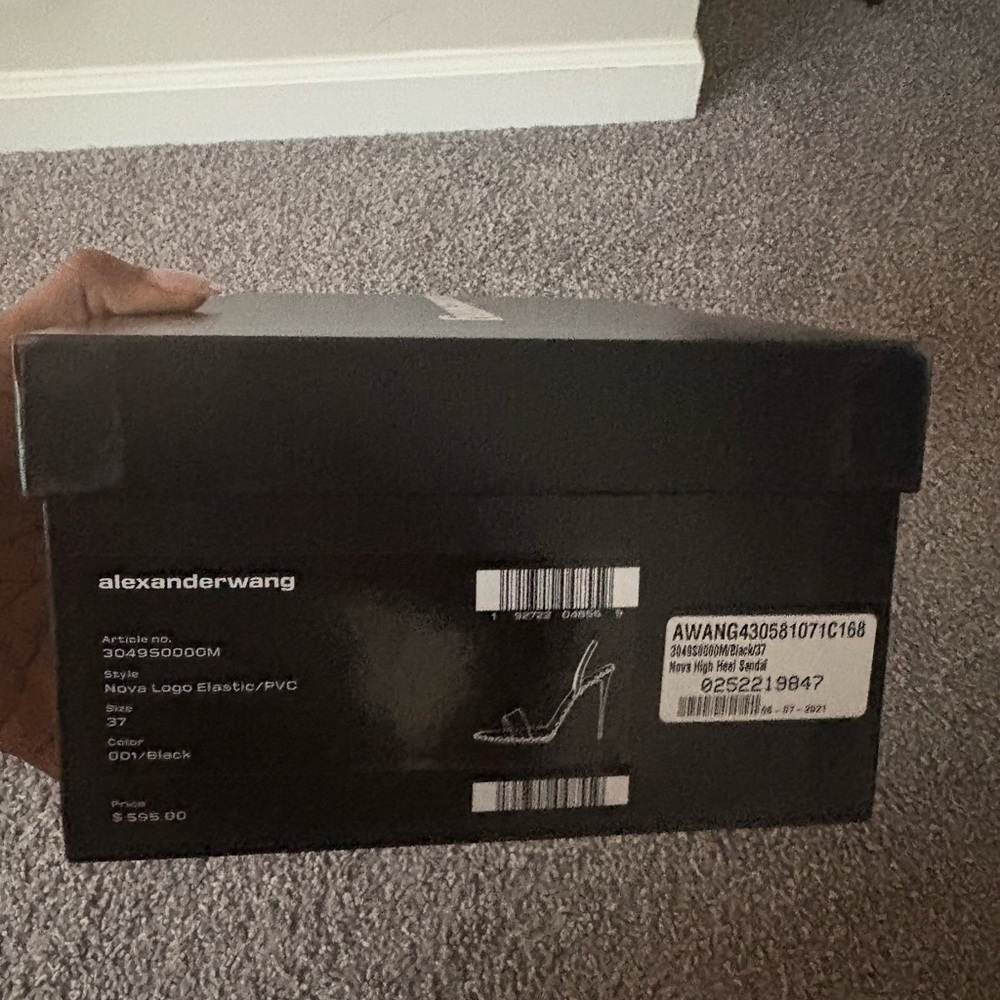 Alexander Wang Black Logo Heels